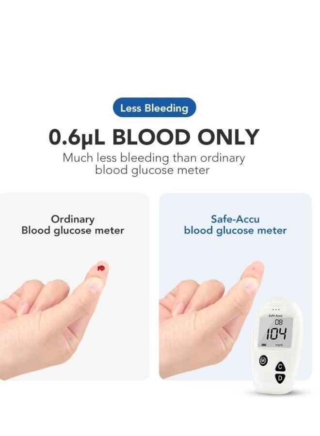 SINOCARE Blood Glucose Monitoring System With 50 Test Strips And Lancets - Image 3